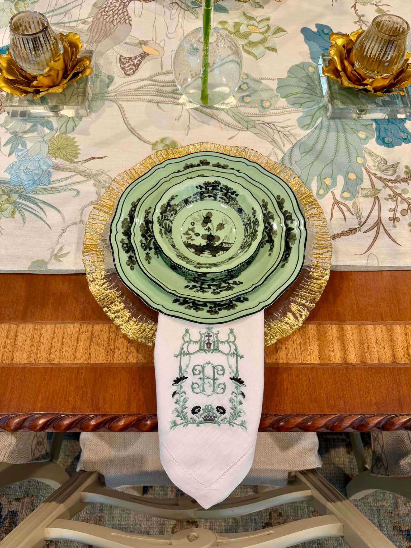 Green Oriental Place Setting
